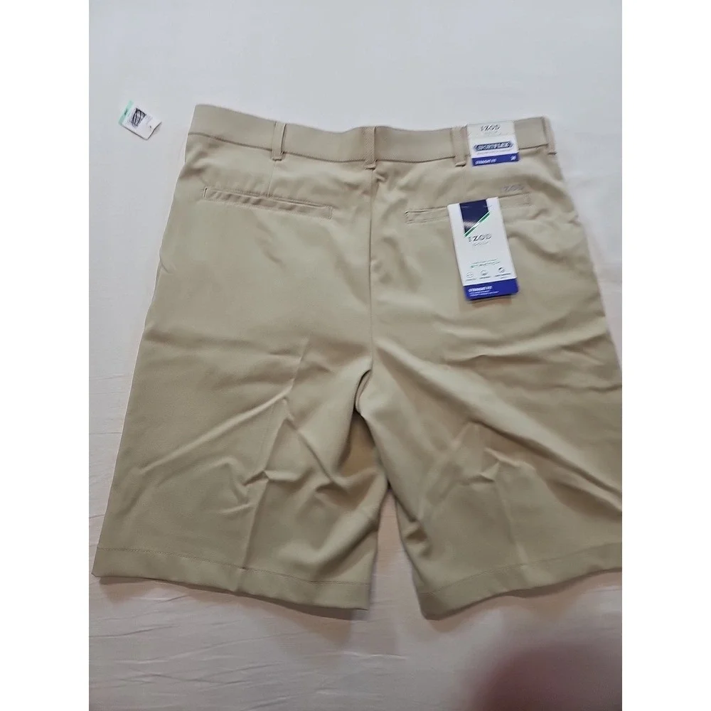 Izod Golf Shorts Mens 34 Sport flex Strait Fit Beige NWT